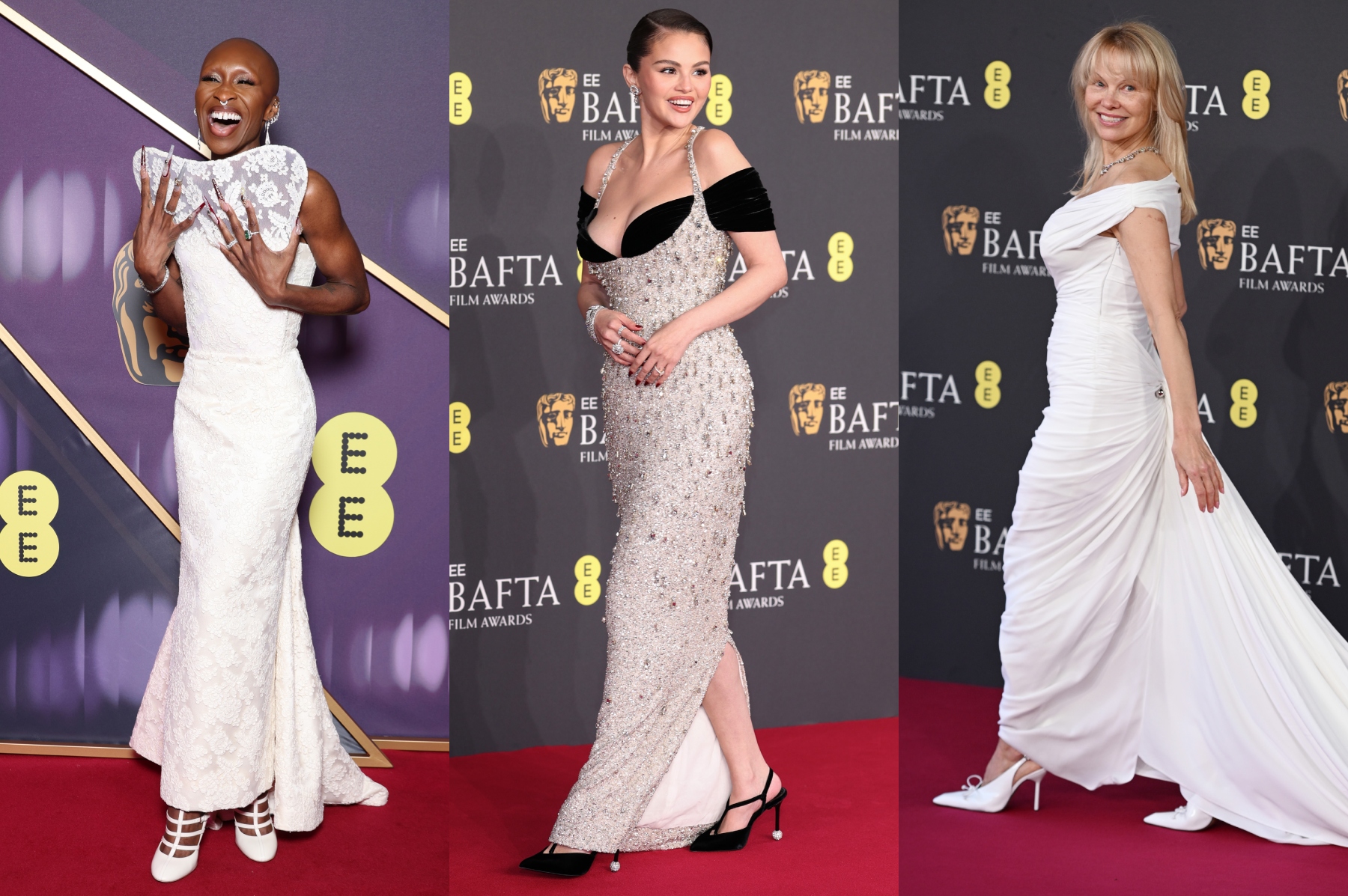 Cynthia Erivo Selena Gomez Pamela Anderson Bafta Shoes