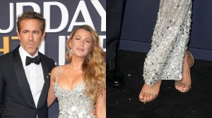 Blake Lively and Ryan Reynolds at SNL50: The Anniversary Special at 30 Rockefeller Plaza on February 16, 2025 in New York, New York.