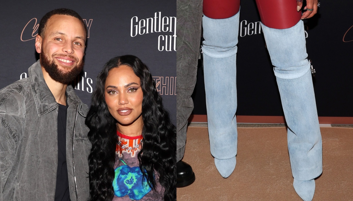 Stephen Curry and Ayesha Curry attend a Toast to Milestones Afterparty Hosted by Stephen Curry's Gentleman's Cut at the Club Thirty takeover of Splash at Thrive City on February 16, 2025 in San Francisco, California.