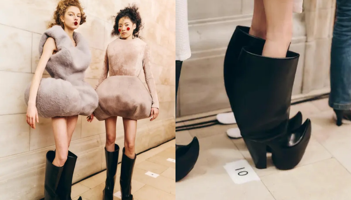 Backstage at the Marc Jacobs spring '25 fashion show as part of New York Fashion Week at New York Public Library on February 03, 2025 in New York, New York.