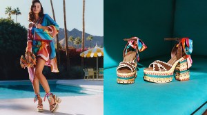 Emily Ratajkowsi, EmRata, Kurt Geiger, spring 2025, campaign, Palm Springs, heels, shoes