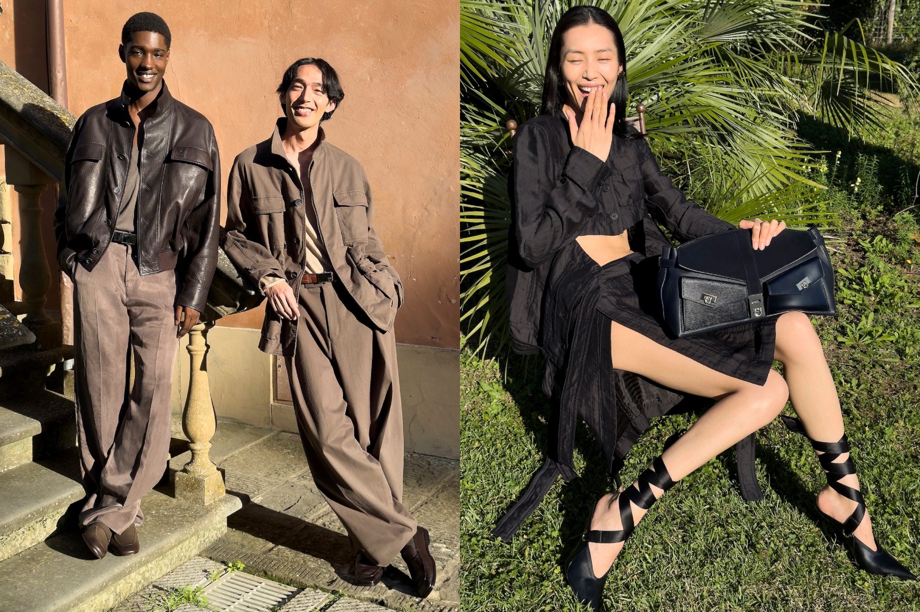 Photographs from Ferragamo's spring-summer 2025 campaign.