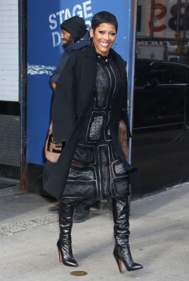 tamron hall alexander mcqueen alaia boots good morning america new york city