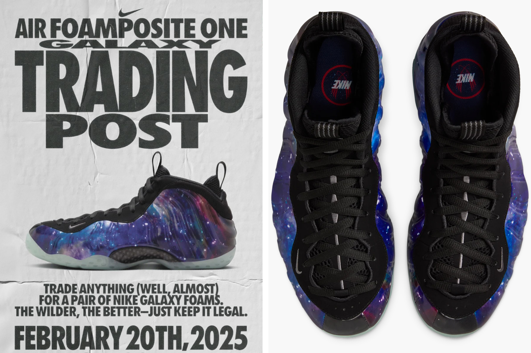 Nike Galaxy Foamposite Trades NYC