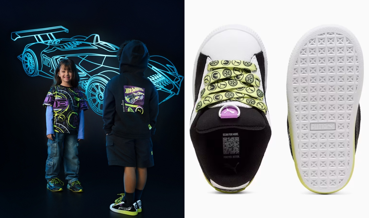 Puma, collaboration, sneaker, apparel, accessories, Hot Wheels, Mattel, racing, toys, kids footwear