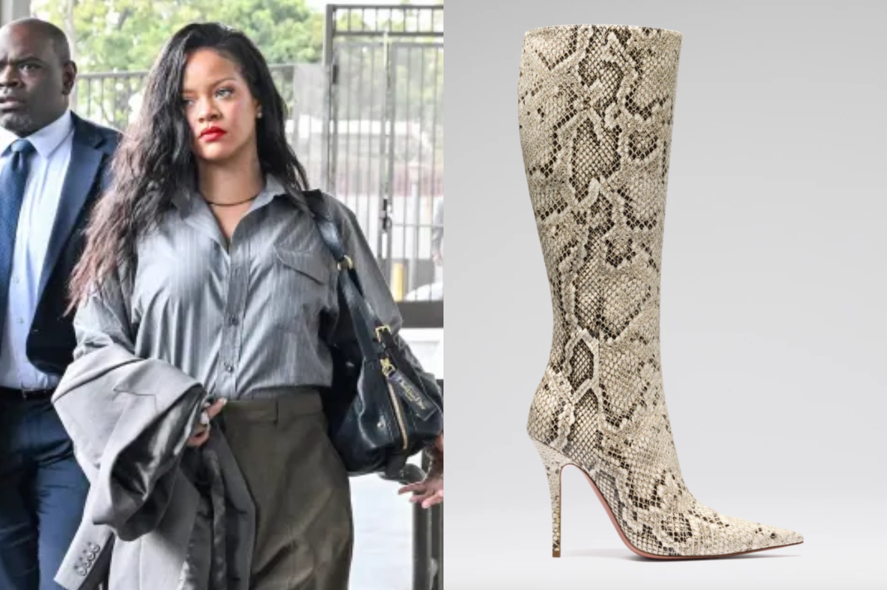 Left: Rihanna is seen on February 14, 2025 in Los Angeles, California.
Right: Rihanna is seen arriving at court on February 18, 2025 in Los Angeles, California.