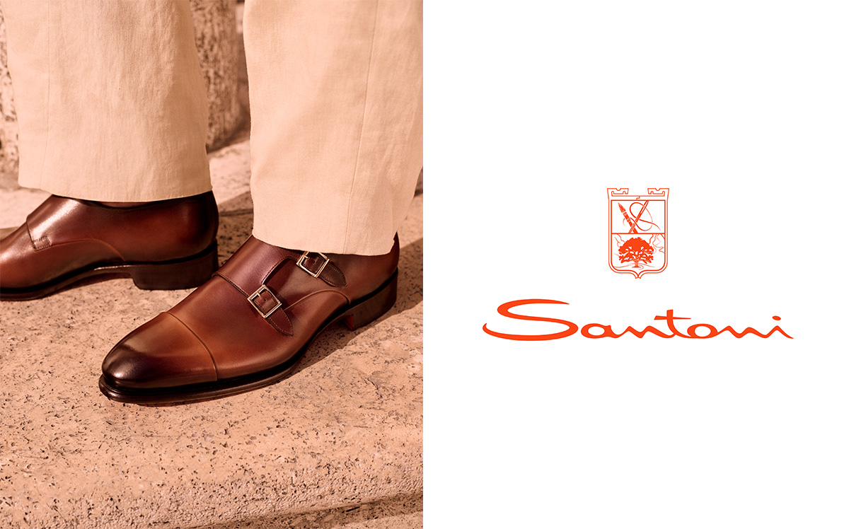 Santoni, logo, emblem, mark, Santoni Culture, footwear, shoes, double buckle shoes, Italian shoes
