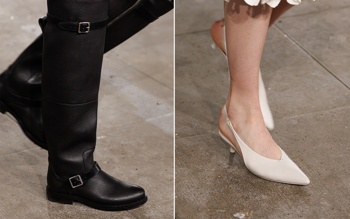 Simkhai, shoes, heels, slingbacks, moto boots, boots, motorcycle boots, fall 2025, Jonathan Simkhai