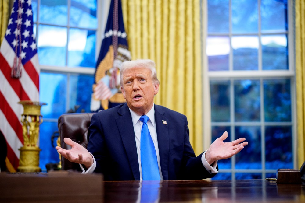 President Donald Trump in the Oval Office this week.