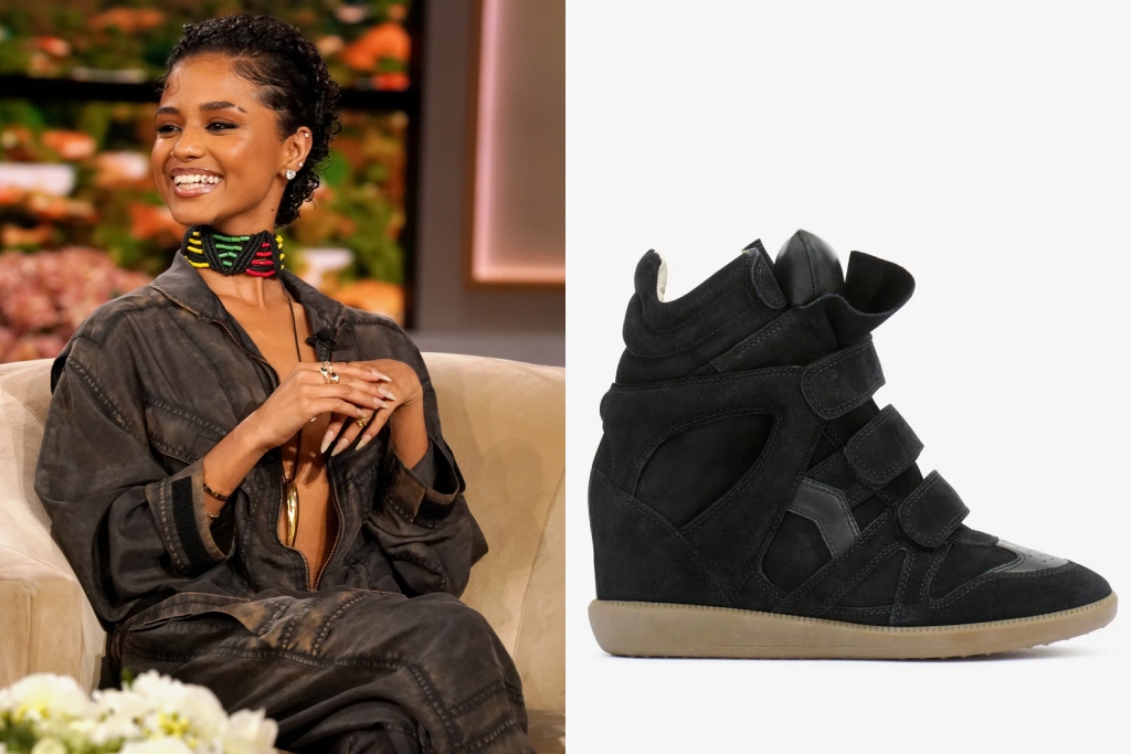 Tyla wears Isabel Marant Beckett sneakers on 'The Jennifer Hudson Show' on Feb. 18.